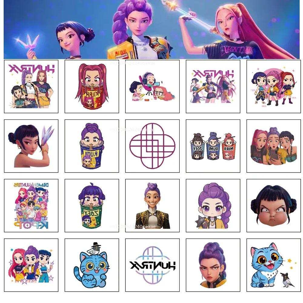 -Новый 20 шт./набор Мультяшный Kpop Охотники на демонов Руми Кан Временная тату-наклейка Руми Наклейка-тату Демонизация для подарков на вечеринку