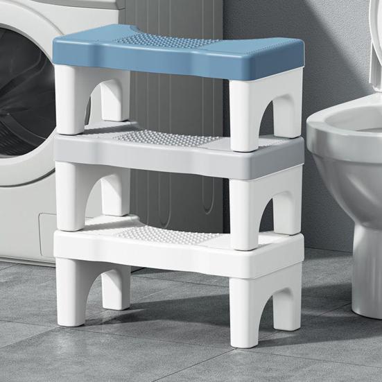 Табурет для унитаза Табурет для сидения на корточках Портативный пластиковый горшок для взрослых Пожилые люди Детская ванная комната Нескользящая Детская мытье рук Ноги