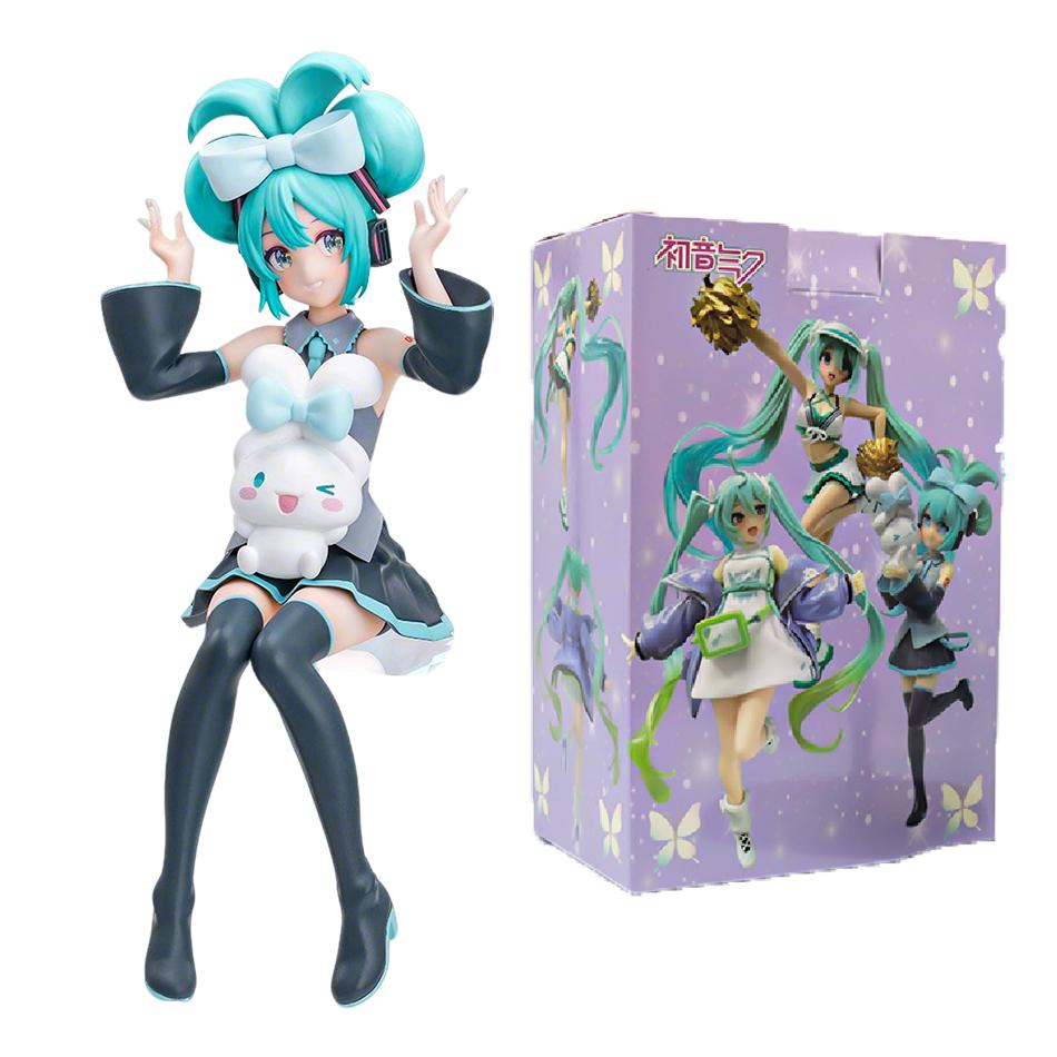 20СМ Аниме Хацунэ Мику X Киннаморолл Фигурка Аниме Периферия Коллекционные Модели Декоративные Украшения Дети Каваи Подарок Игрушка