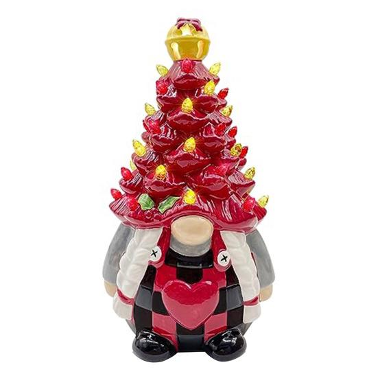 Маленький светящийся рождественский гном-дерево, смола, безликий старик, украшение для рождественской елки для праздничного дома, офиса, комнаты, стола, камина