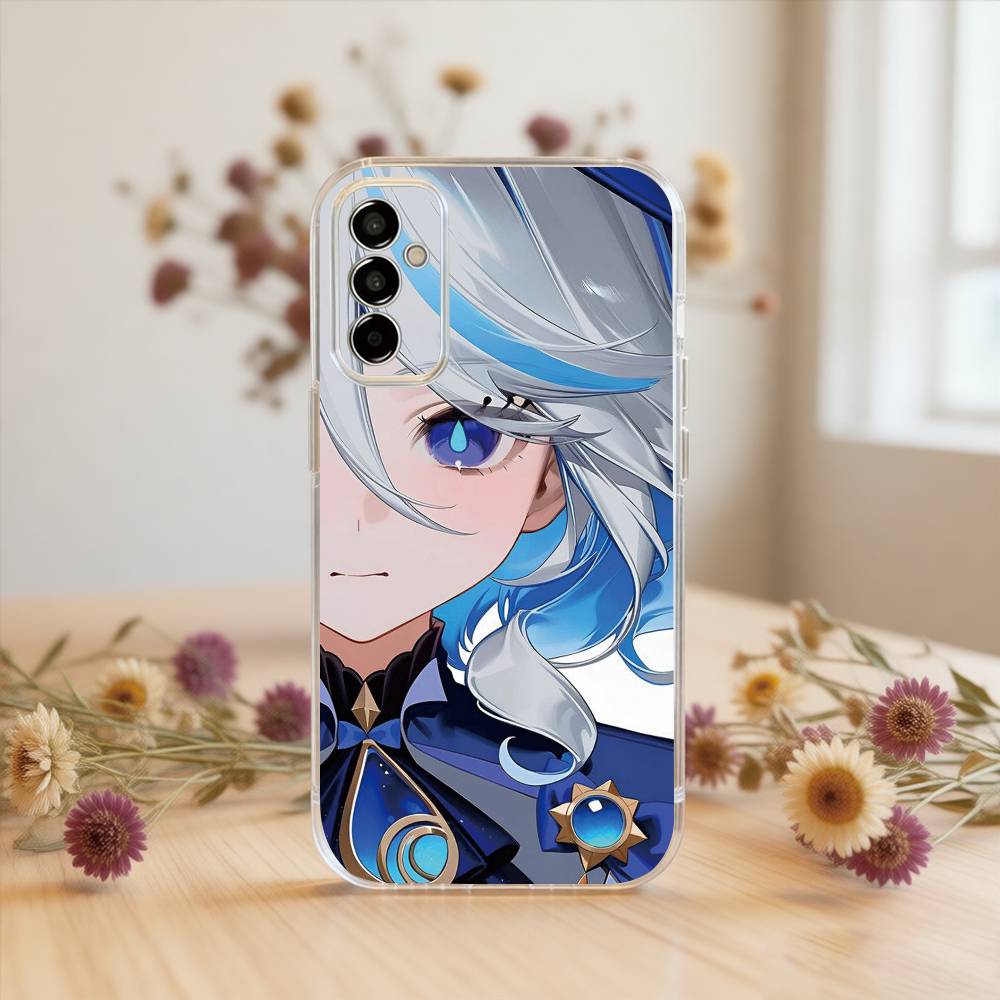 Genshin Impact Чехол для телефона Фурна Прозрачный Силиконовый Мягкий Для SamsungA10,12,20,21S,30,31,40,50,51,52,70,71