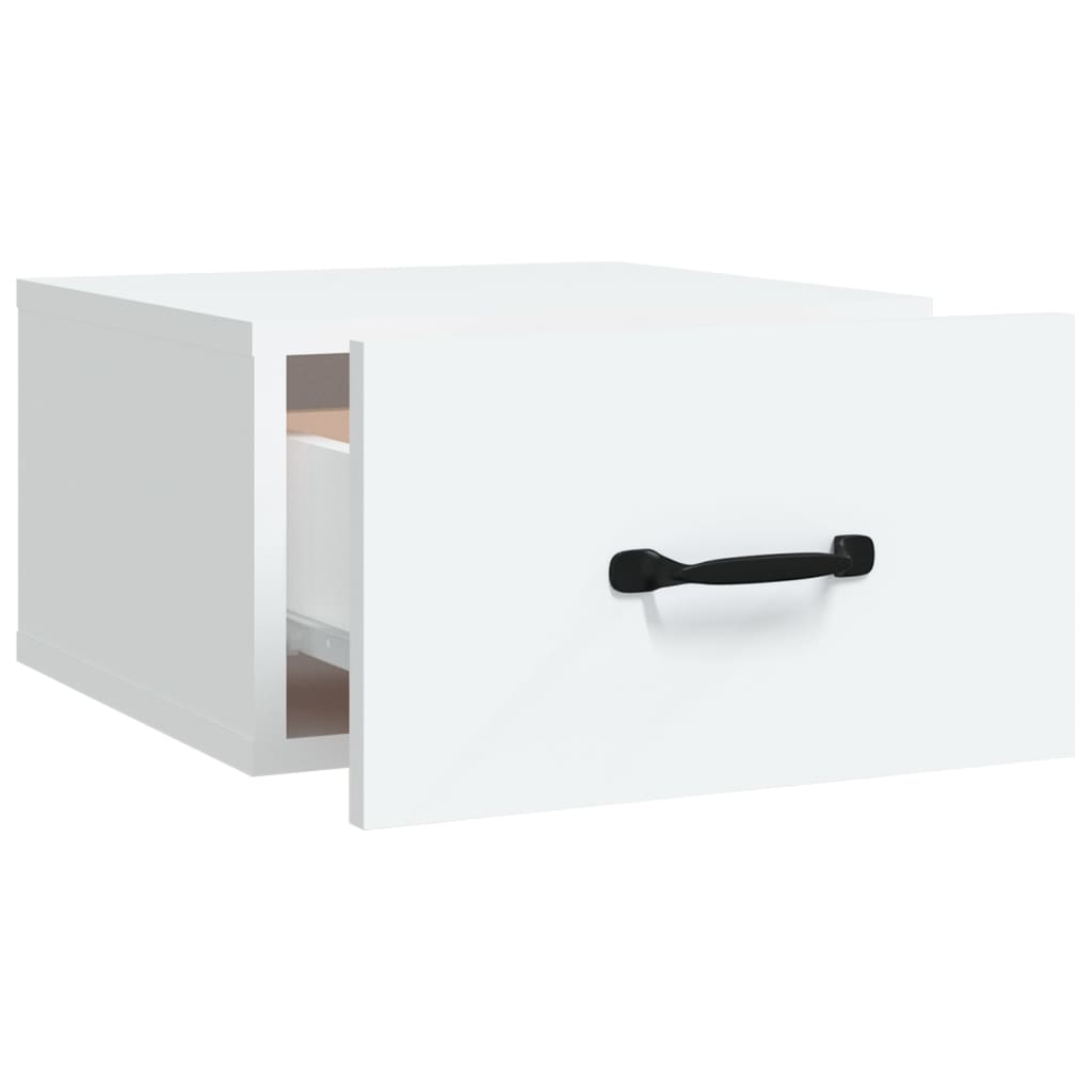 Wall Mounted Nightstand White 35 x 35 x 20 cm