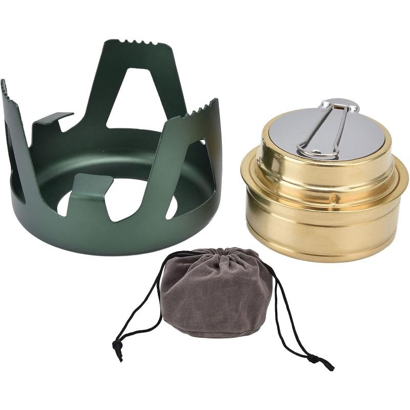 Сверхлегкая спиртовая горелка из алюминиевого сплава, мини-портативная регулируемая горелка для пешего туризма, кемпинга, походов, аварийный комплект