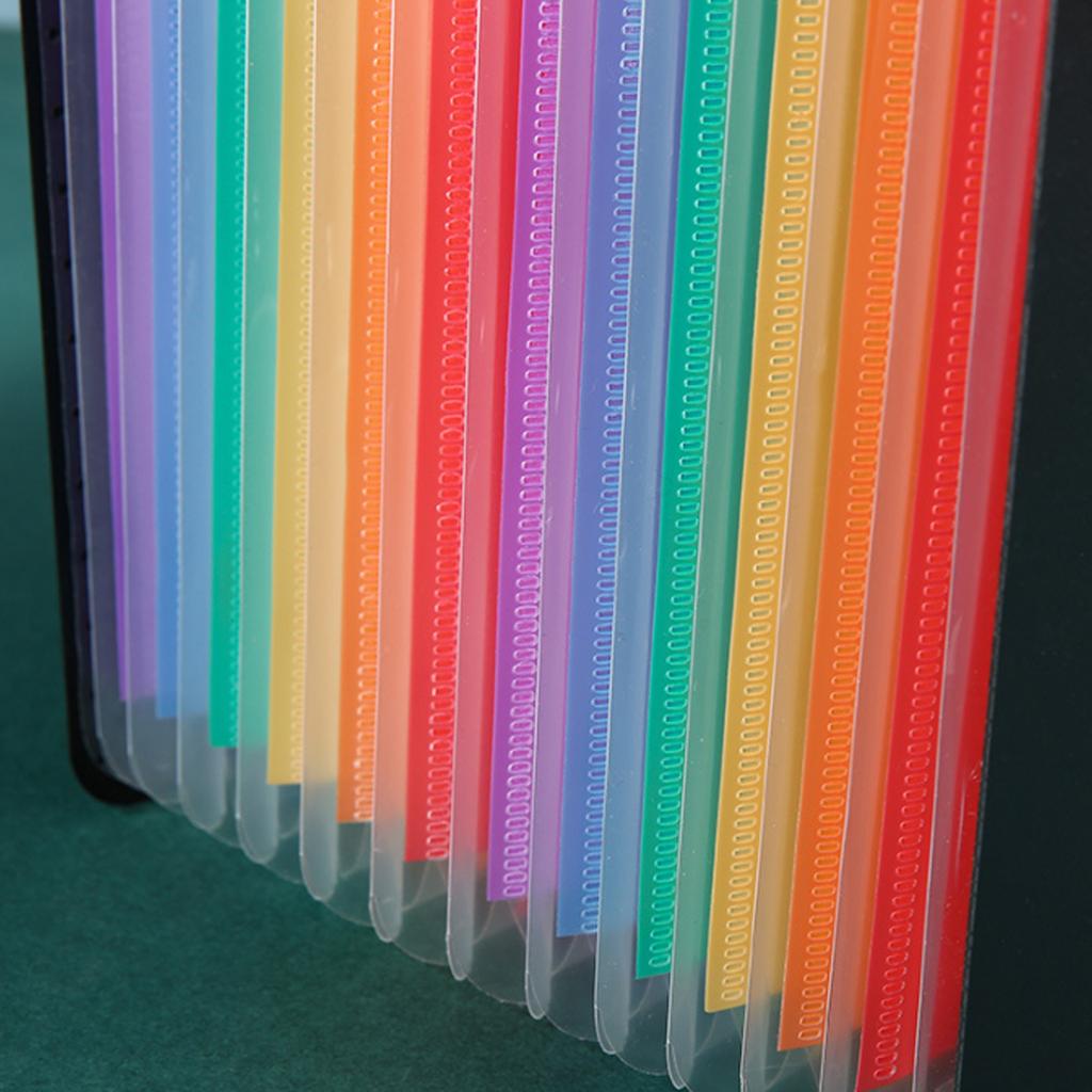 Расширяющаяся папка с файлами с цветными вкладками Папка-гармошка Пластиковый органайзер для файлов