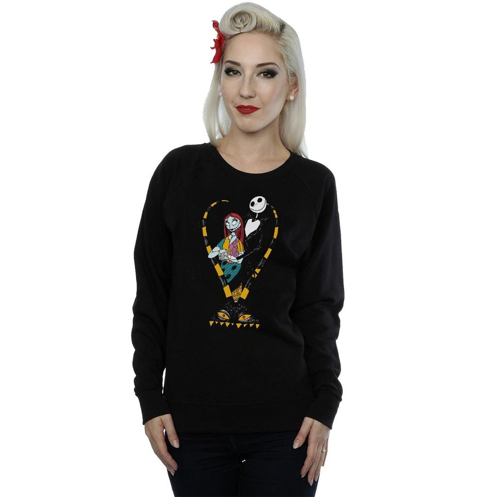 Disney Womens/Ladies Nightmare Before Christmas Jack And Sally Love Sweatshirt