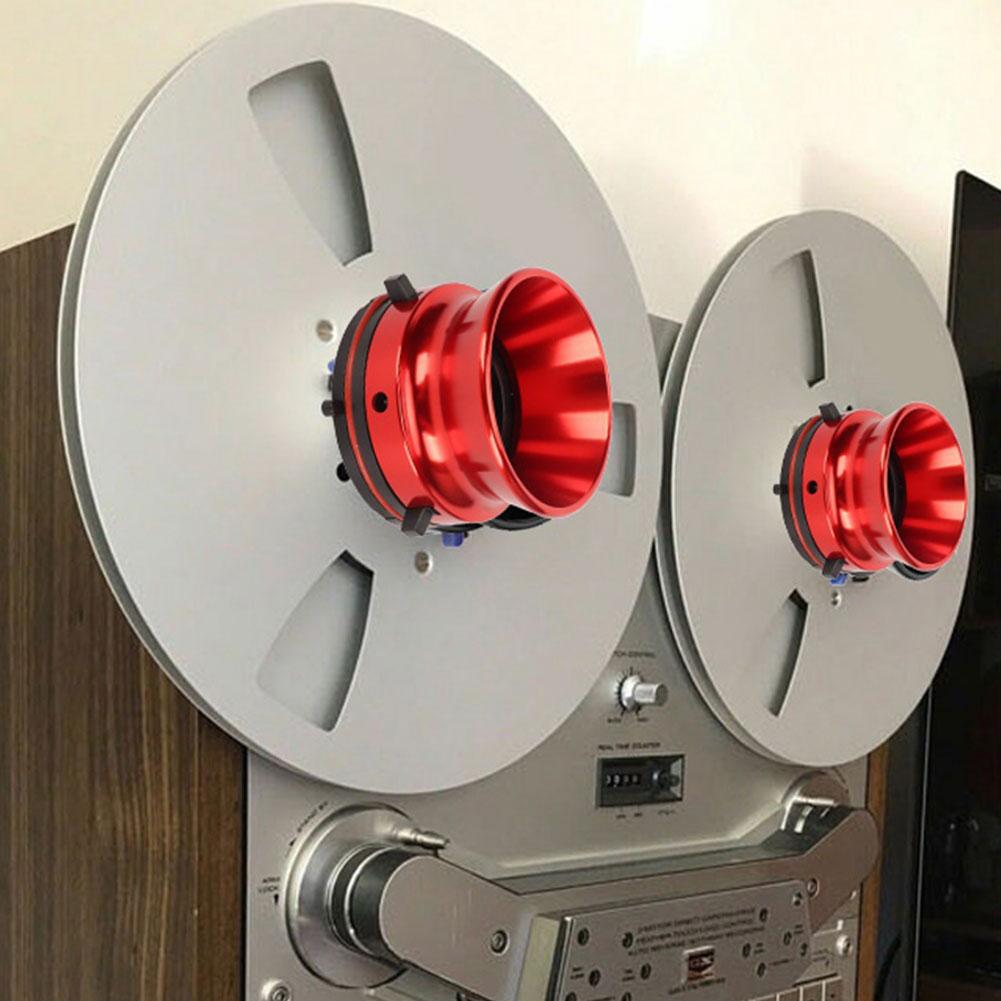 1 пара Полированный Алюминиевый Сплав 10-дюймовый Адаптер Ступицы Катушки Открывателя для Магнитной Ленты Катушка-Катушка Адаптеры Ступицы Катушки для Studer ReVox Akai Teac