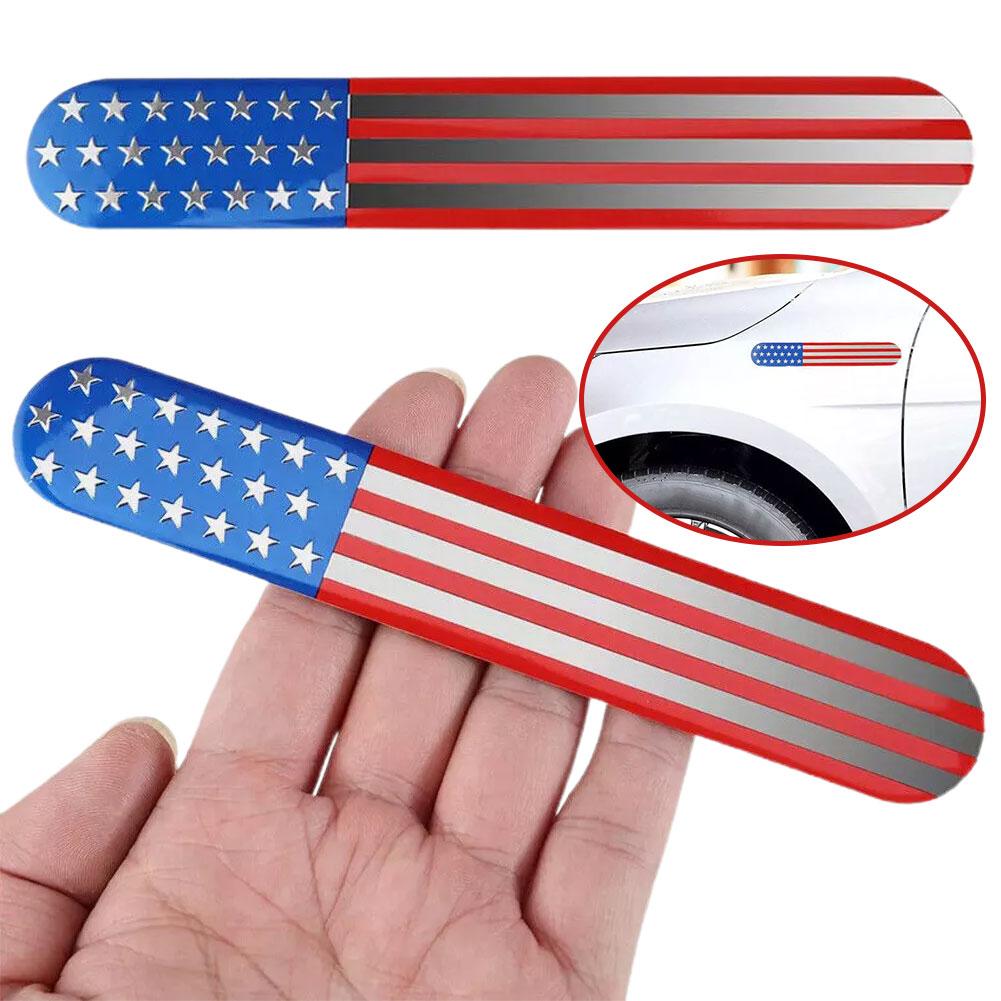 Металлическая 3D наклейка Американский флаг Длинная полоса Декаль Авто Декоративная наклейка Автостайлинг Украшения кузова Аксессуары 1 шт.