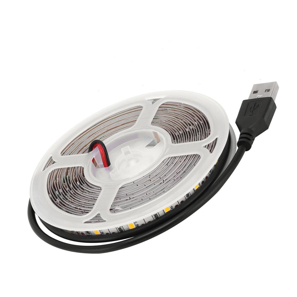 5m 16.4in LED Light Strip 5V USB Powered Strip Lights Strong Adhesive Tape Lights for Bedroom Kitchen Home Decoration