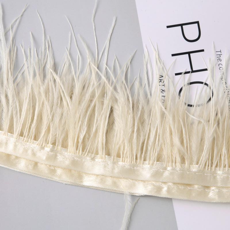 Платье из страусиных перьев 8-10 см, модное украшение, ткань с перьями и кисточками, аксессуары для одежды 