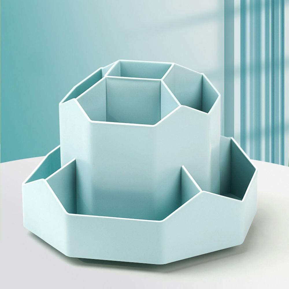 Вращающийся на 360 градусов держатель для ручек, косметический органайзер, коробка для кистей для макияжа, губная помада, карандаш для бровей, трубка для хранения канцелярских принадлежностей