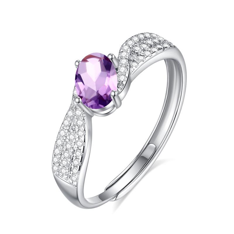 Natural Color Treasure Peridot S925 Sterling Silver Ring Women's Niche Design High-grade Spar Live Without Fading Ring Women