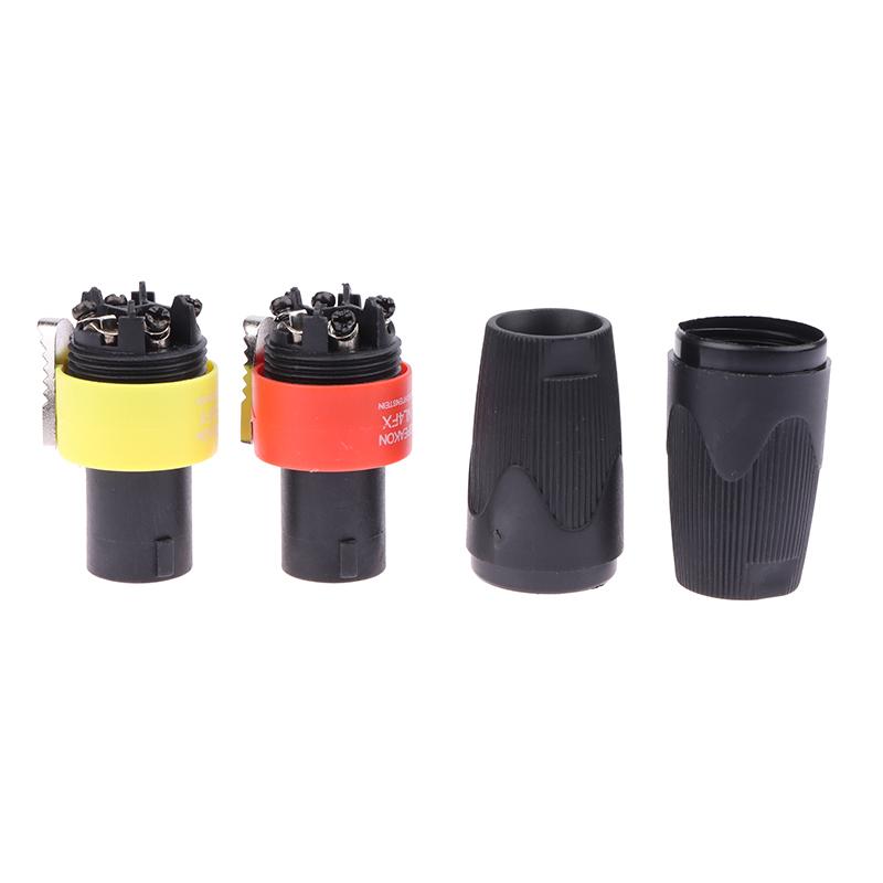 1 шт. 4-полюсный 4-контактный разъем для динамика Nl4Fc, штекер Ом, адаптер аудиокабеля для динамика, поворотная блокировка, 4-контактный гнездовой разъем Speakon, аксессуары