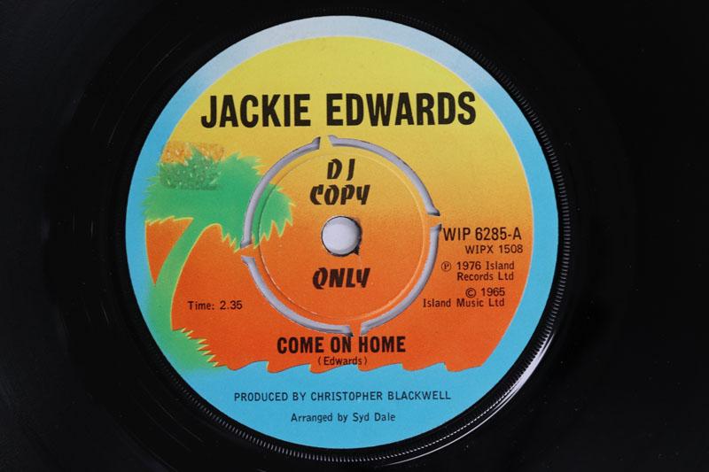 7-дюймовая пластинка JACKIE EDWARDS Come On Home I Feel So Bad WIP6285 ISLAND RECORDS 1976 Великобритания Регги Ска Даб Б/У