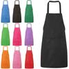 Kitchen Convenience Store Solid Color Apron Adjustable Bib Apron Dress Men Women Kitchen Restaurant Chef Classic Cooking Apron