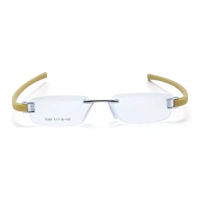RSINC Combo Rimless Frame Eyeglasses for Unisex Silver Red-Silver Yellow Tag A1 JL156426815372