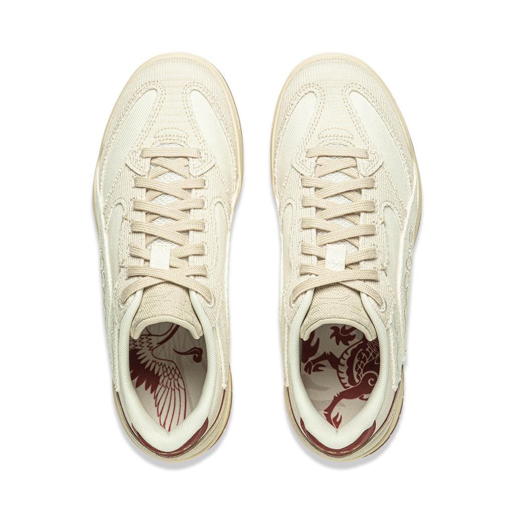Li Ning Moon White Ретро Летние Дышащие Модные Универсальные Кроссовки Легкие Амортизирующие Скользкие Низкие Кеды для Скейтборда AGCW050-2