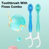 12Pcs Disposable Toothbrush with Toothpaste Floss Pick Tongue Scraper Portable Travel Adults Mini