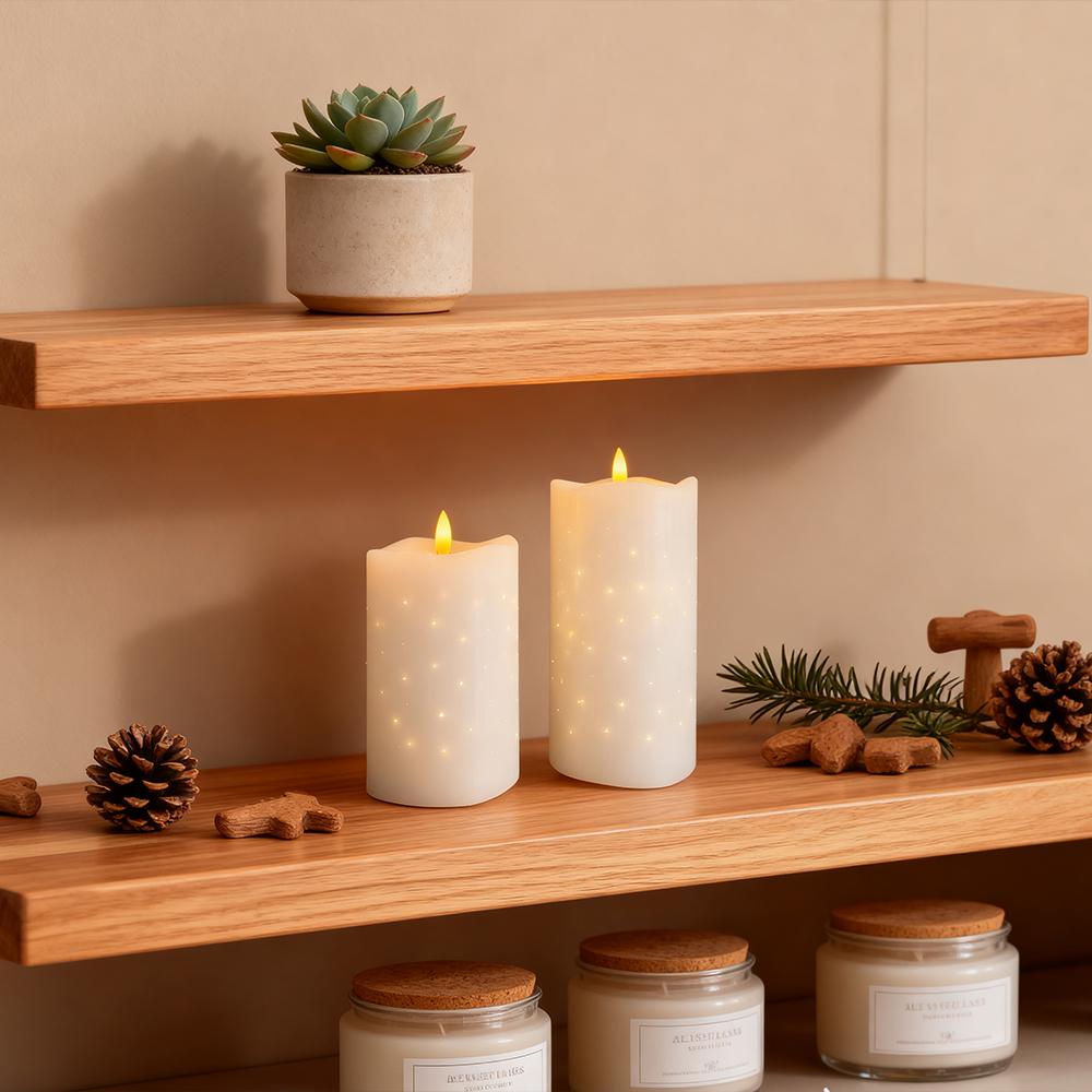 Flameless Twinkle Fiber Optic LED Candle - Ideal for Holidays & Everyday Home Decor