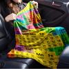1pc Periodic Table,Chemistry,Elements Digital Print Flannel Blanket - Contemporary Style, Suitable for All Seasons, Perfect for Home, Travel