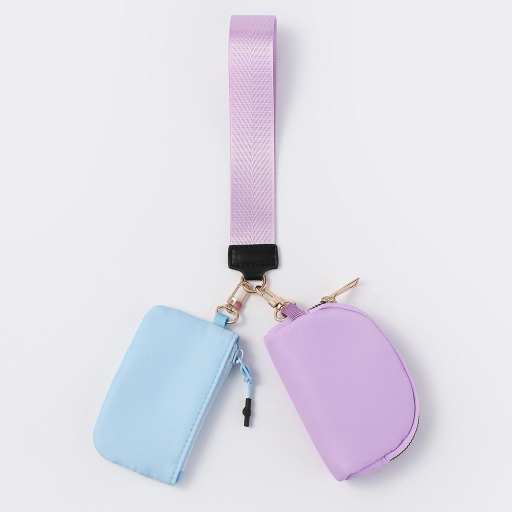 Такая же сумка на запястье, портативная мини-модная, подходящая по цвету, сумка для смены цвета, нейлоновая водонепроницаемая сумка для хранения ключей