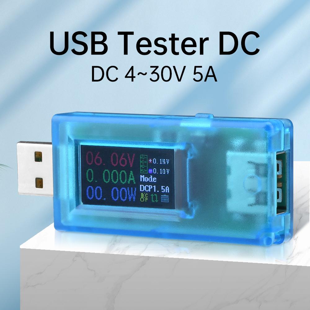 0,96-дюймовый DC 4-30 В 5A IPS цветной ЖК-дисплей высокой четкости 13 в 1 USB-тестер, измеритель напряжения, тока и мощности