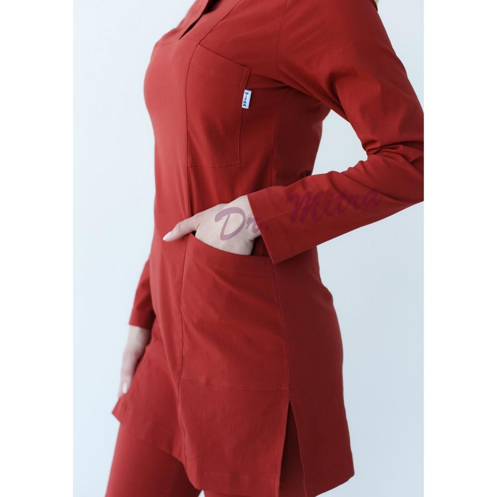 Комплект хиджаба из двух предметов, медицинские скрабы, унисекс, униформа для врачей и медсестер, медицинская форма, хирургический костюм, топы + брюки с длинным рукавом