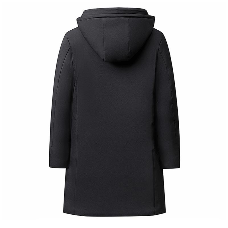 Зимняя мужская длинная парка в деловом стиле, толстая термокуртка, ветровка с капюшоном, большие размеры 8XL