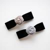 MERRYMOTIVE Rose velvet ribbon hairpin (2colors)