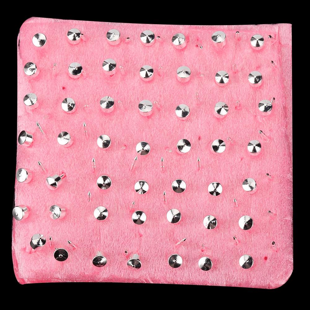 98 шт. Металлические серьги-гвоздики, заглушки для серег, пуссеты, инструмент для пирсинга, набор аксессуаров для серег и ювелирных изделий