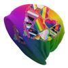 LGBT Pride Heart Slouchy Beanie Hats Women Unisex Rainbow Pattern Printing Cool Knitting Skullies Beanies Caps for Outdoor Ski
