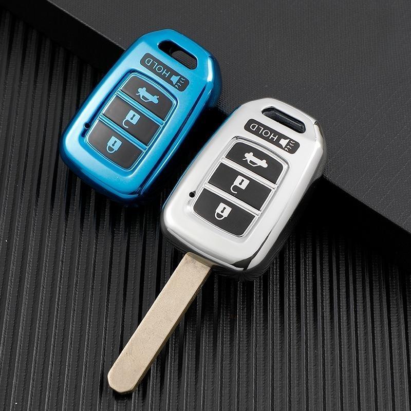 ТПУ автомобильный чехол для ключей с 4 кнопками для Honda Accord CRV Civic Jazz HR-V HRV 2013 2014 2015 2016 аксессуары для защиты ключей