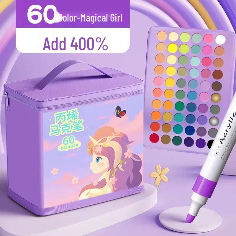 Акриловый маркер - Смываемый, Не растекающийся, Быстросохнущий, Наслаиваемый, Водостойкий маркер для искусства и школы.