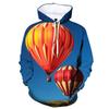 3D Printed Hot Air Balloon Hoodie For Men Colorful Pattern Long Sleeves Fashion Casual Sweatshirt Loose Pullover Hoodies Tops