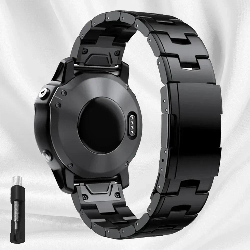Быстросъемный браслет из титанового сплава для Garmin 22 мм 26 мм Fenix 7X 6X 7 6 Descent MK1 MK2 Epix Gen 2 Ремешок Браслет Аксессуары