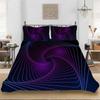 Geometric Duvet Cover Set Psychedelic Swirl Eyes Bedding Set Microfiber Colorful Abstract Pattern Quilt Cover With Pillowcases