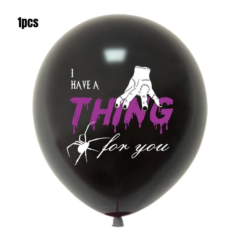 Украшения для дня рождения в стиле сериалов ужасов, латексные шары, топперы для торта и флажки