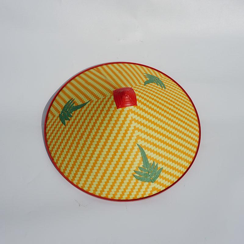 Chinese Retro Style Bamboo Rattan Fisherman Hat Handmade Straw Bucket Hat Sun Protection Lightweight for Picnic Camping