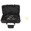 Clarinet Set 17 Key Wood Bb with Cleaning Cloth Reed Screwdriver Box Musical InstrumentBlack
