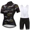 Summer Short Riding Bicycle Cycling Clothing Set Women Sport Jerseys Suits White Bib Pants