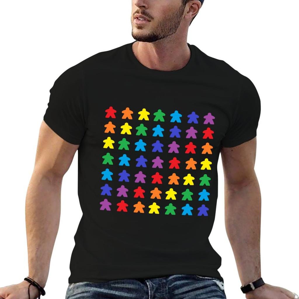 Meeple Rainbow Tabletop Pride Tshirt T Shirts For Unisex Cotton Anime T Shirts Oversize Funny T Shirts Cotton Tshirt