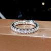 New Starry Sky Full Circle Zircon Women's Ring, Paired with Sparkling Light Luxury Fashion Jewelry Accessories