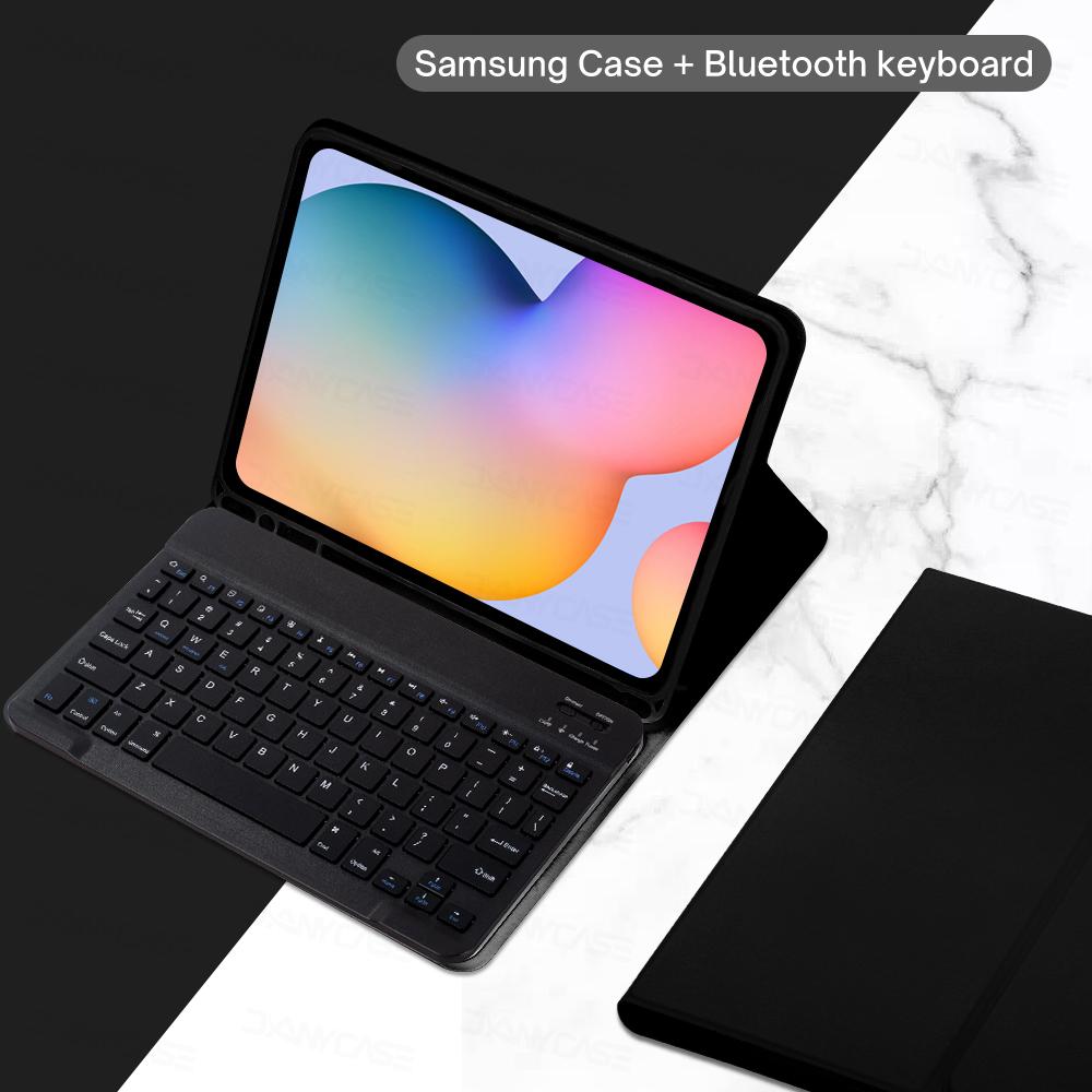 Кожаный чехол с Bluetooth-клавиатурой для Samsung Galaxy Tab A8 10,5 S6 Lite 10,4 S7 S8 S9 11in S7 Plus S7 FE S8 S9 Plus 12,4, чехол для планшета
