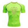 Men's Quick Dry Compression Workout T-shirt, Retro Bull Skul