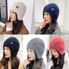 Модная теплая ветрозащитная зимняя шапка с ушками, вязаная из мягкого материала, шапка-бини, зимняя вязаная шапка, зимний сезон