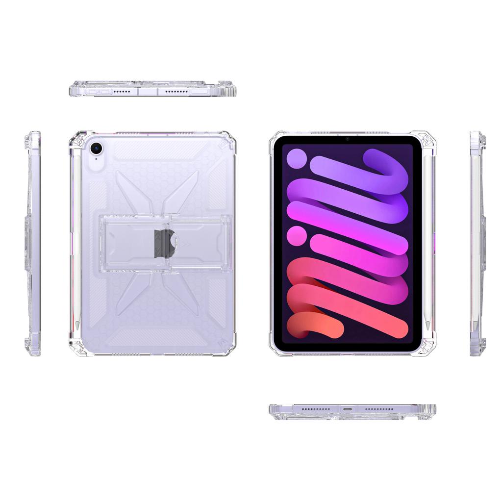 Clear Case For iPad Air 11 (2025)/(2024)/Air (2022)/(2020)/Pro 11-inch (2018) Kickstand Shockproof TPU+PC Tablet Cover with Pen Slot