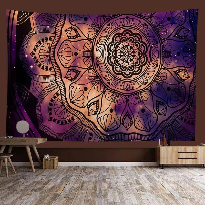 Mandala Floral Tapestry Bohemian Hippie Hanging Cloth Wall Art Decoration Background Cloth Room Living Room Home Decor