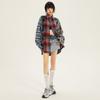 2024 Клетчатая рубашка с длинным рукавом в японском стиле Гонконга Ins Свободная рубашка для мальчиков Летнее модное универсальное повседневное пальто