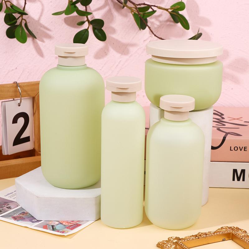 Зеленый серый многоразовый флакон с откидной крышкой Пустой пластиковый дезинфицирующее средство для рук Бутылки для шампуня, лосьона Баночки для косметического крема Предметы первой необходимости для путешествий