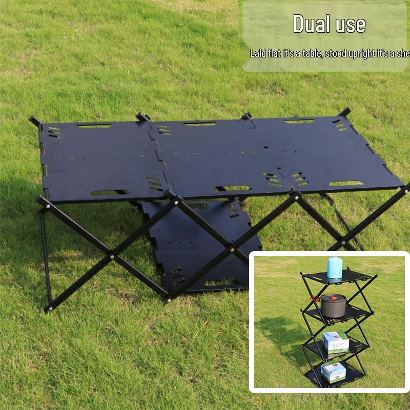 Xujian Outdoor Camping 3-Tier Carbon Steel Shelf