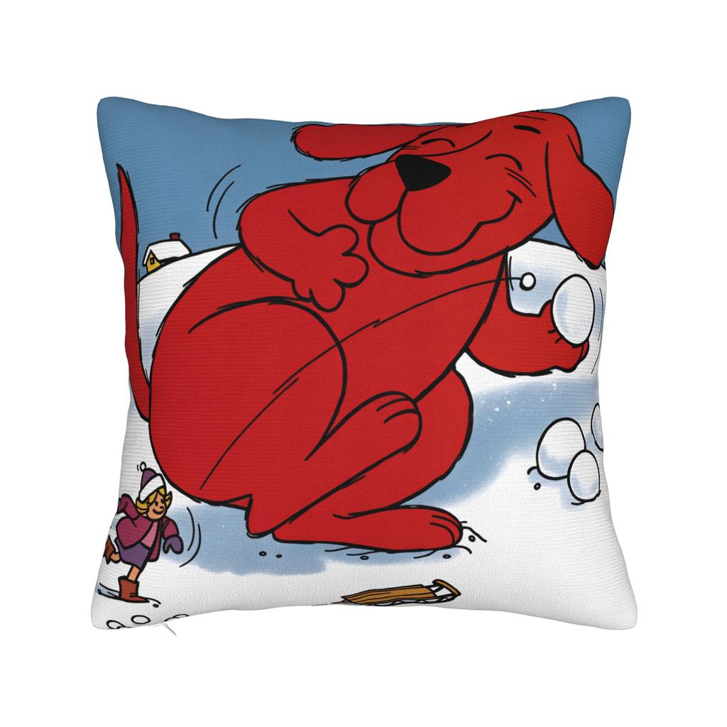 C-Clifford the Big Red Dog Pillow Case  Novelty Pillow Cover Soft Pillowcases For Chair Sofa Home Decor